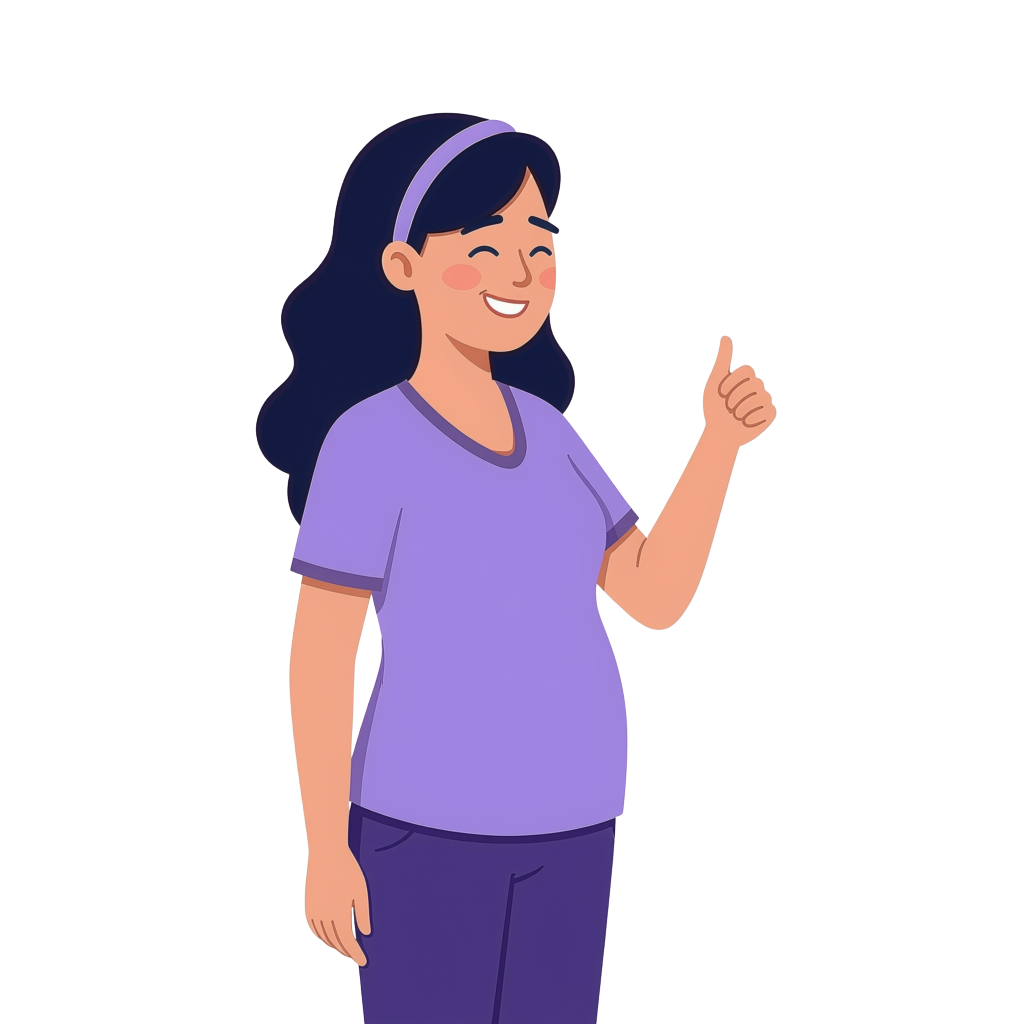 Ilustrasi wanita menunjukkan keyakinan diri yang positif